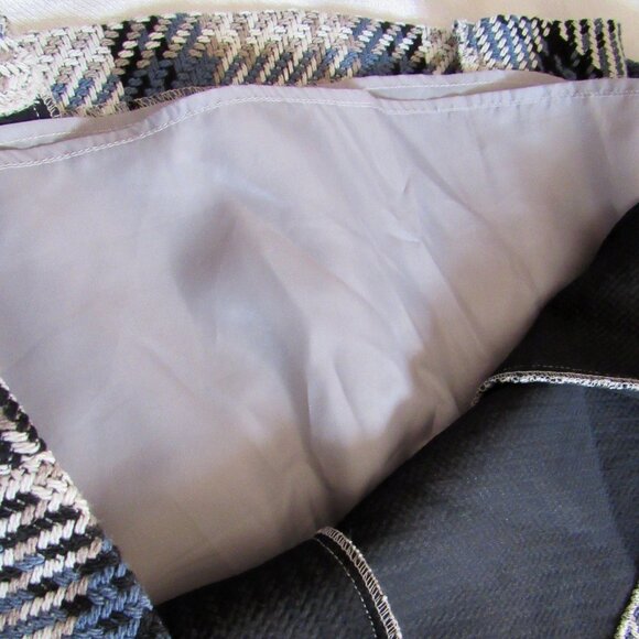 NWT Snidel Skirt 0 Small Plaid Pleated White/Blue Lined NEW - Picture 4 of 6